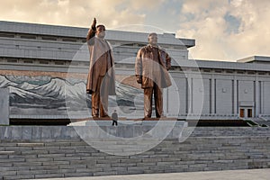 The Grand Monument on Mansu Hill in Pyongyang, North Korea