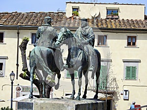 Bronze statues in Fiesole Italy photo