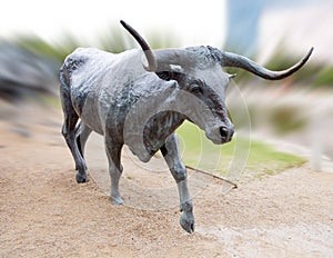 Bronze Steer Sculpture Pioneer Plaza, Dallas