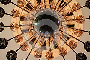 Bronze Symmetric Radial Light Fixture