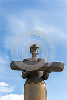 Bronze woman sculpture, Bodo photo