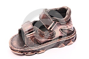 Bronzed baby shoe photo