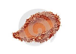 Bronzer, brown red eye shadow with glitter swatch