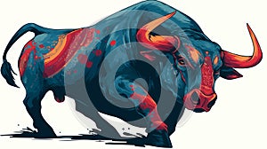 Brooding Bull: Visual Symphony of Shadows in Dark