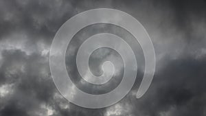 Brooding dark cloudy sky threatening rain