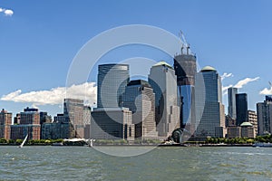 Brookfield Place and World Trade Center off the Hudson River in