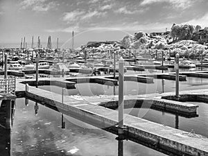 Brookings Harbor, Oregon marina, infrared