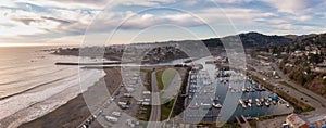 Brookings Oregon harbor and jetty