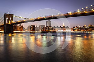Brooklin Bridge with Skyline Manhattan photo