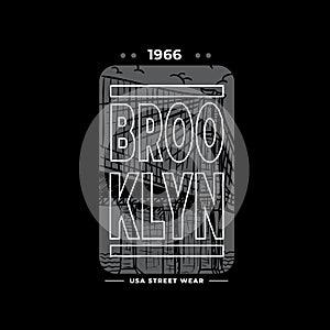 Brooklyn 1966 usa street wear typography