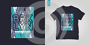 Brooklyn. Abstract gometric t-shirt vector design, graphic, print