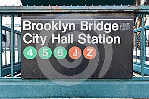 Brooklyn Bridge, City Hall Station - New York Subway