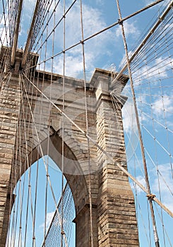 Brooklyn Bridge Detail New York USA