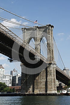 Brooklyn Bridge Downstream Side Angle