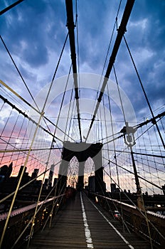 Brooklyn Bridge at dusk