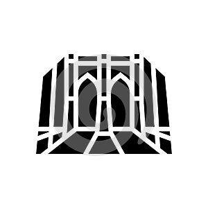 brooklyn bridge glyph icon vector illustration