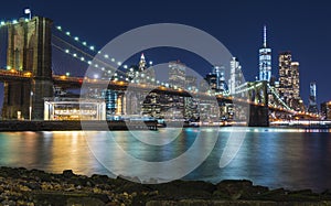 Brooklyn Bridge and Lower Manhattan