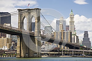 Brooklyn bridge and Manhattan photo
