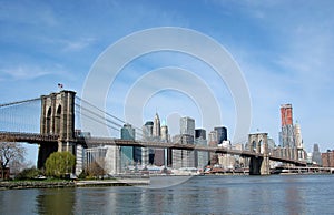 Brooklyn Bridge with Manhattan in the background