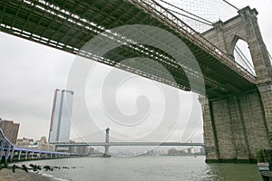 The Brooklyn Bridge from Manhattan, New York