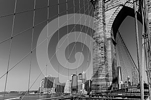 Brooklyn Bridge and Manhattan New York City US