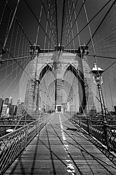 Brooklyn Bridge and Manhattan New York City US