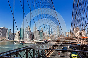 Brooklyn Bridge and Manhattan New York City US