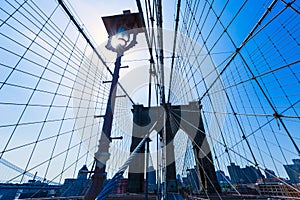 Brooklyn Bridge and Manhattan New York City US