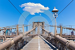 Brooklyn Bridge and Manhattan New York City US