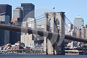 Brooklyn Bridge and Manhattan skyline