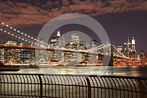 Brooklyn Bridge and Manhattan skyline