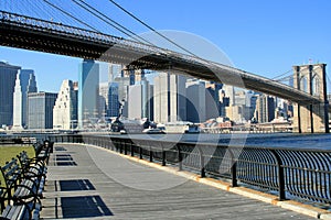 Brooklyn Bridge and Manhattan skyline