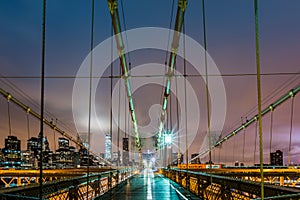 Brooklyn Bridge and the Manhattan skyline