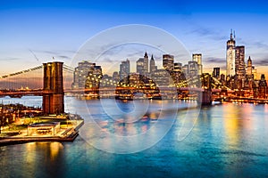 Brooklyn Bridge and Manhattan Skyline