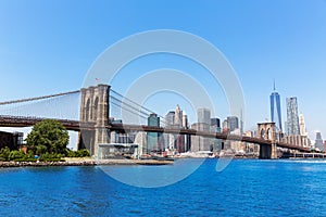 Brooklyn Bridge and Manhattan skyline New York