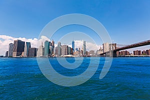 Brooklyn Bridge and Manhattan skyline New York