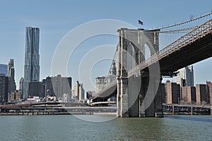 Brooklyn bridge and manhattan view