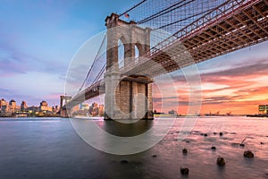 Brooklyn Bridge New York City at Dusk