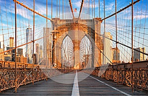 Brooklyn Bridge, New York City, nobody