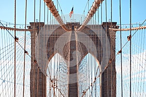 Brooklyn Bridge in New York City, NY, USA