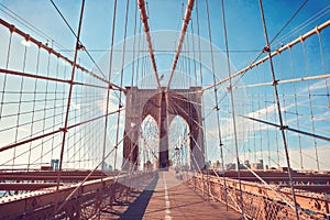 Brooklyn Bridge in New York City, NY, USA
