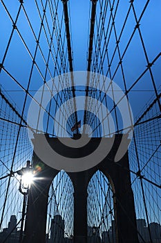 The Brooklyn bridge, New York City. USA.