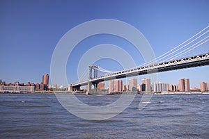 Brooklyn Bridge in New York. Photo was shot from Brooklyn's side.