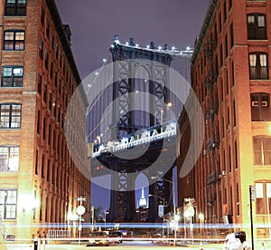 Brooklyn Bridge in New York. Photo was shot from Brooklyn's side.