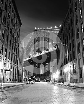 Brooklyn Bridge in New York. Photo was shot from Brooklyn's side.