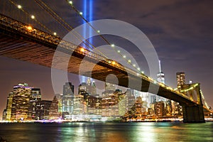 Brooklyn Bridge and New York skyline