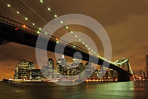 Brooklyn bridge at night