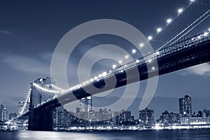 Brooklyn Bridge At Night, New York City