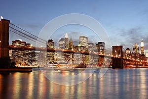 Brooklyn Bridge At Night, New York City