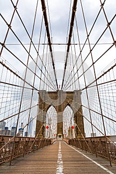 Brooklyn Bridge, nobody, New York City USA